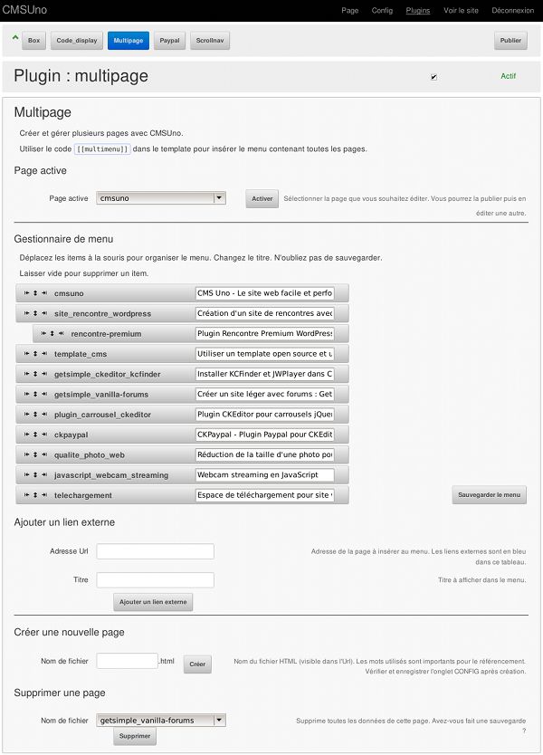 CMSUno plugin MULTIPAGE